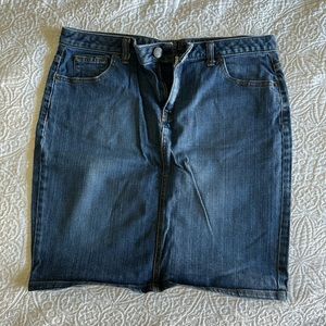Denim Skirt Knee Length